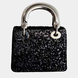 Pre Owned Dior Leather Medium Lady Dior Tote Bag