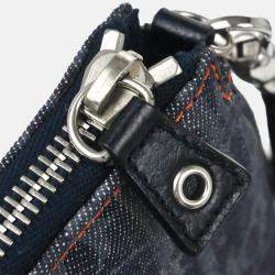 Dior Navy Denim Trotter Saddle Shoulder Bag