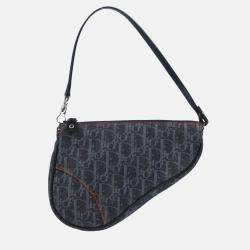 Dior Navy Denim Trotter Saddle Shoulder Bag