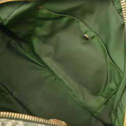 Pre Owned Dior Green Canvas Double Saddle Trotter Handbag