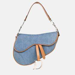 Dior Light Blue Denim Saddle Handbag