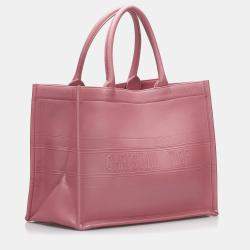Dior Pink Medium Embossed Book Tote