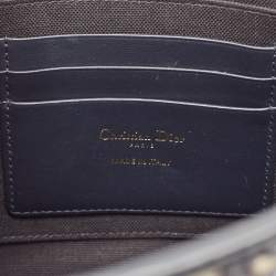 Pre Owned Dior Navy Blue Oblique Jacquard Canvas 30 Montaigne Pouch