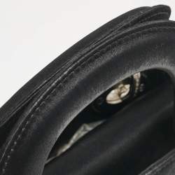 مملوكة مسبقًا Dior Black Cannage Satin Mini Crystals Embellished Lady Dior Tote