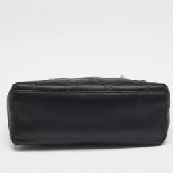 مملوكة مسبقًا Dior Black Cannage Satin Mini Crystals Embellished Lady Dior Tote