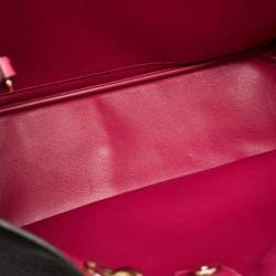 Pre Owned Dior Black Leather Large Diorissimo Shopper Tote