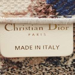 Dior Multicolor Jardin D'Hiver Embroidered Canvas Small Book Tote