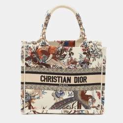 Dior Multicolor Jardin D'Hiver Embroidered Canvas Small Book Tote