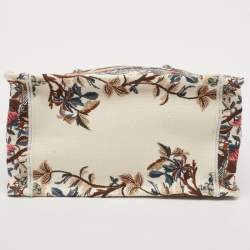 Dior Multicolor Jardin D'Hiver Embroidered Canvas Small Book Tote
