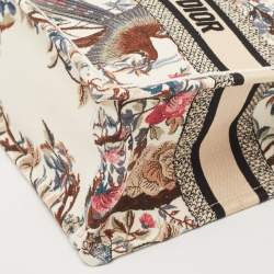 Dior Multicolor Jardin D'Hiver Embroidered Canvas Small Book Tote