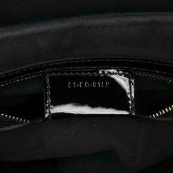 Dior Black Patent Saddle Bag