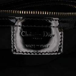 Dior Black Patent Saddle Bag
