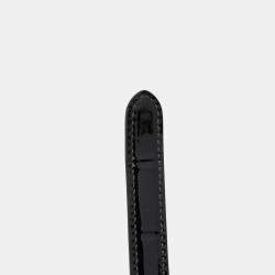 Dior Black Patent Saddle Bag