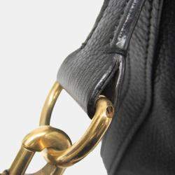 Dior Black Leather Tote Bag