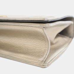 Dior Gold Medium Metallic Calfskin Diorama Flap