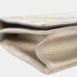 Dior Gold Medium Metallic Calfskin Diorama Flap