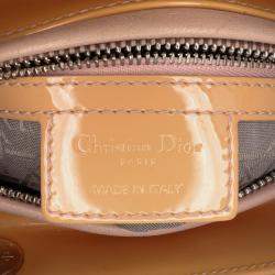 Dior Brown Medium Patent Cannage Lady Dior
