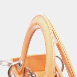 Dior Brown Medium Patent Cannage Lady Dior