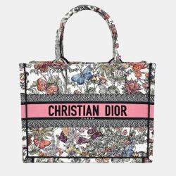 Dior Multicolor Fabric Book Tote Bag