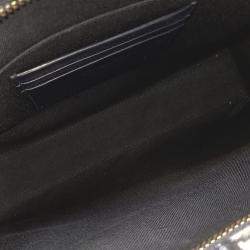 Dior Beige Navy Blue Canvas Dior Beige/Navy Blue Coated Canvas Oblique 30 Montene Pouch