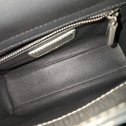 Dior Silver Leather Cannage Lady Mini Bag