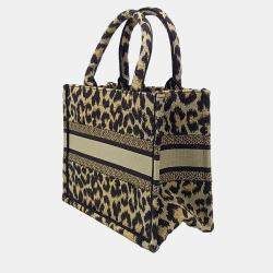Dior Brown Fabric Oblique Book Tote Bag