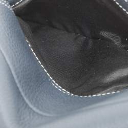 Dior Blue Leather Saddle Pouch Clutch