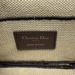 Dior Leopard Beige Canvas Vanity Handbag 
