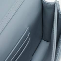 Pre Owned Dior Light Blue Cannage Leather Mini My Dior Top Handle Bag