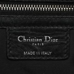Pre Owned Dior Black Cannage Coated Canvas Small Panarea Tote