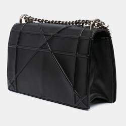 Dior Black Medium Lambskin Diorama Flap