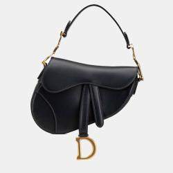 Dior Black Mini Leather Saddle