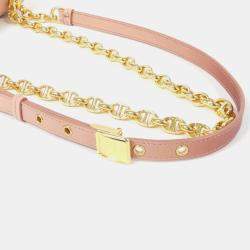 Dior Pink Lambskin Leather Caro Small Shoulder Bag