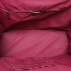 Pre Owned Dior Burgundy Oblique Canvas and Leather Vintage Satchel