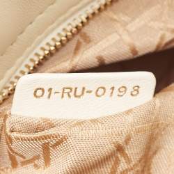 مملوكة مسبقًا Dior Off White Cannage Leather Small Lady Dior My ABCDior Tote