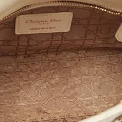 مملوكة مسبقًا Dior Off White Cannage Leather Small Lady Dior My ABCDior Tote
