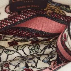 Pre Owned Dior Multicolor Canvas Floral Embroidered Phone Book Tote