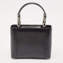 Pre Owned Dior Black Leather Malice Tote