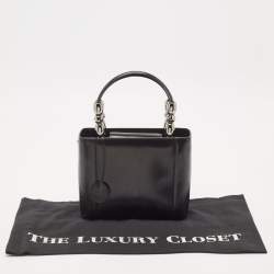 Pre Owned Dior Black Leather Malice Tote
