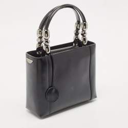 Pre Owned Dior Black Leather Malice Tote