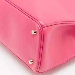 Dior Pink Leather Large Diorissimo Shopper Tote
