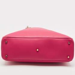 Dior Pink Leather Large Diorissimo Shopper Tote