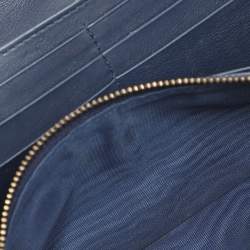 Dior Navy Blue Leather Studded Lady Dior Wallet on Chain