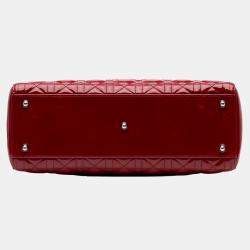 Dior Red Large Patent Cannage Lady Dior