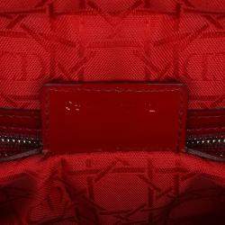 Dior Red Large Patent Cannage Lady Dior