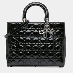 Large Patent Cannage Lady Dior