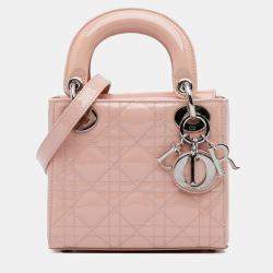 Dior Pink Mini Patent Cannage Lady Dior