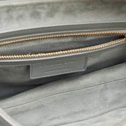 Dior Grey Leather Saddle Bag