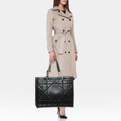 Dior Black Archicannage Leather Large Essential Tote