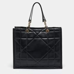 Dior Black Archicannage Leather Large Essential Tote